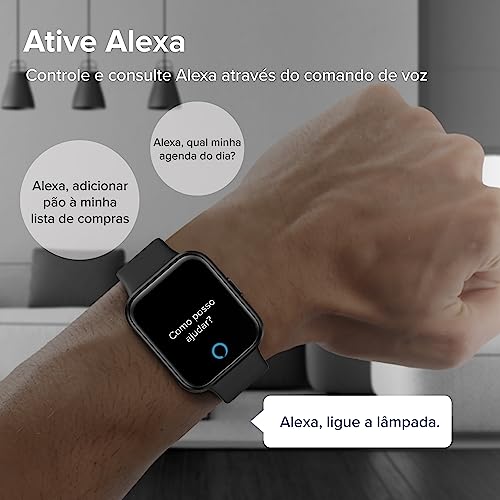 Smartwatch i2GO Track GO com Alexa Integrada, Tela 1,69", Bateria de até 7 dias