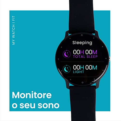 Relógio Inteligente Bluetooth Haiz IP67 44mm My Watch I Fit PRETO HZ-ZL02D