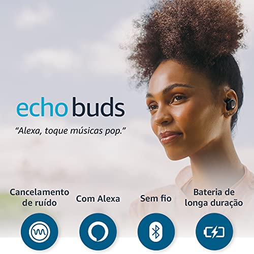 Echo Buds (2ª Geração): Fones de ouvido sem fio e Alexa