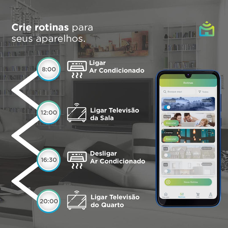 Smart Controle Universal Wi-Fi Positivo Casa Inteligente, All-in-One, Controle Pelo Celular ou Comando de Voz, Compatível com Alexa