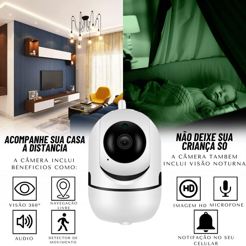 Camera Ip Wifi Giratória Onyon 1080p Estilo Babá Eletrônica Com Visão Noturna