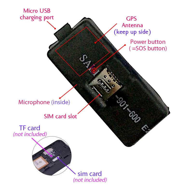 D3 micro rastreador GPS chamada em tempo real monitor de voz web app