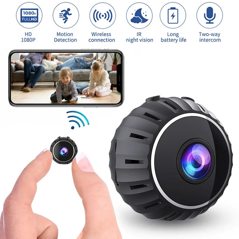 Mini câmera inteligente wifi HD 1080p gravador de vídeo interno detecção de movimento